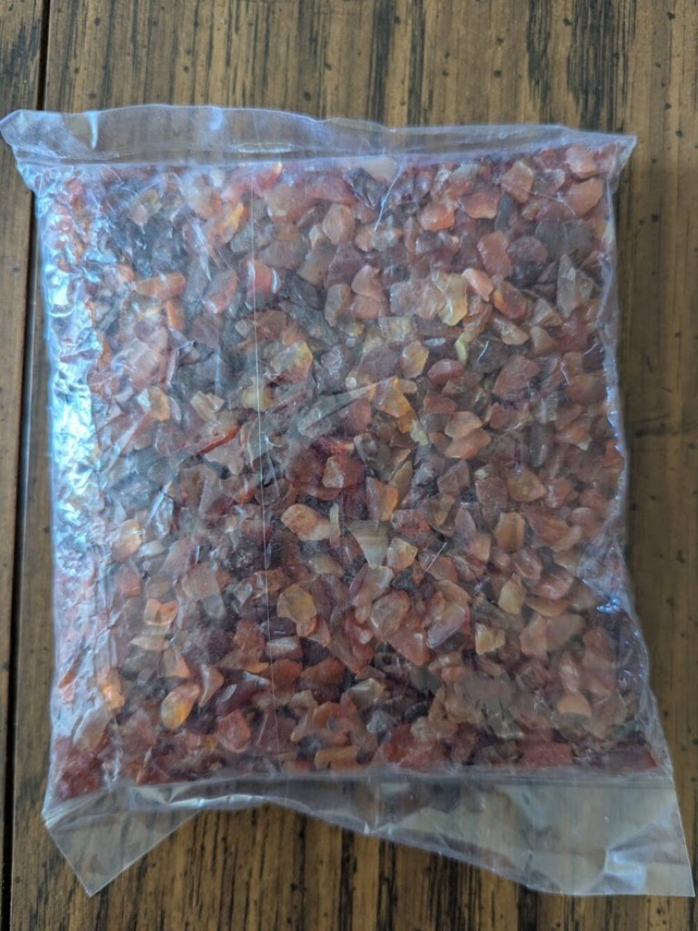 Tumbled Carnelian Crystals Chips Gemstone Beads Undrilled Natural Stones  1lb.
